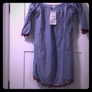 Blue & White Striped Dress/Shirt -Brand New